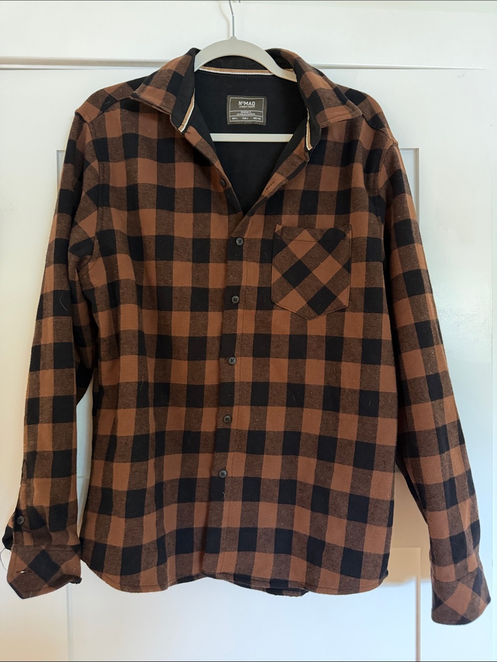 NOMAD Craft + Flow Sierra Lined Flannel Shirt Jacket L